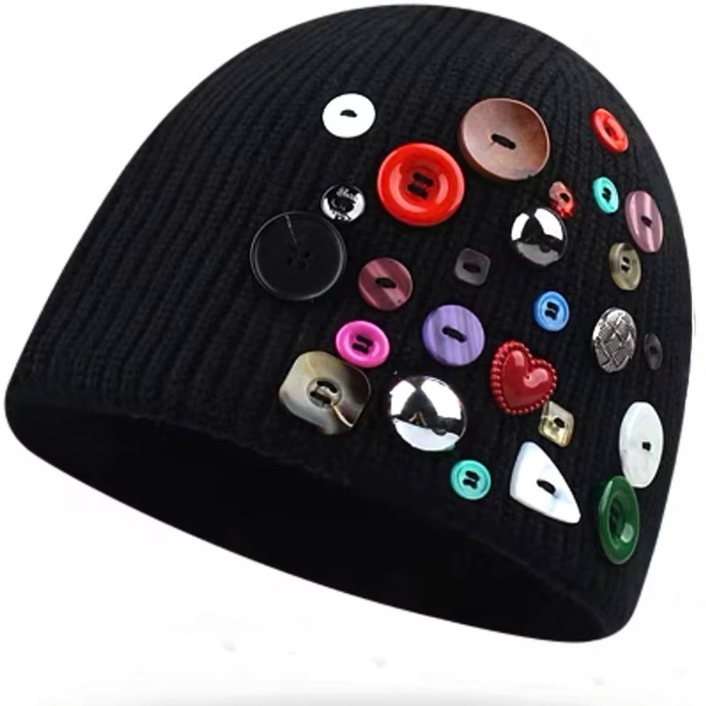 Gorro de punto con botones de  - Beanie Cuffed Knit reseña y precio